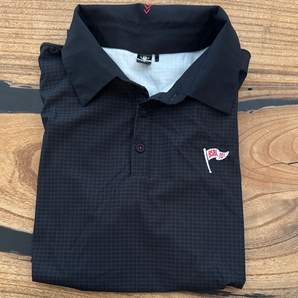 Baseball Lifestyle 101 Men's Black Polo Shirt